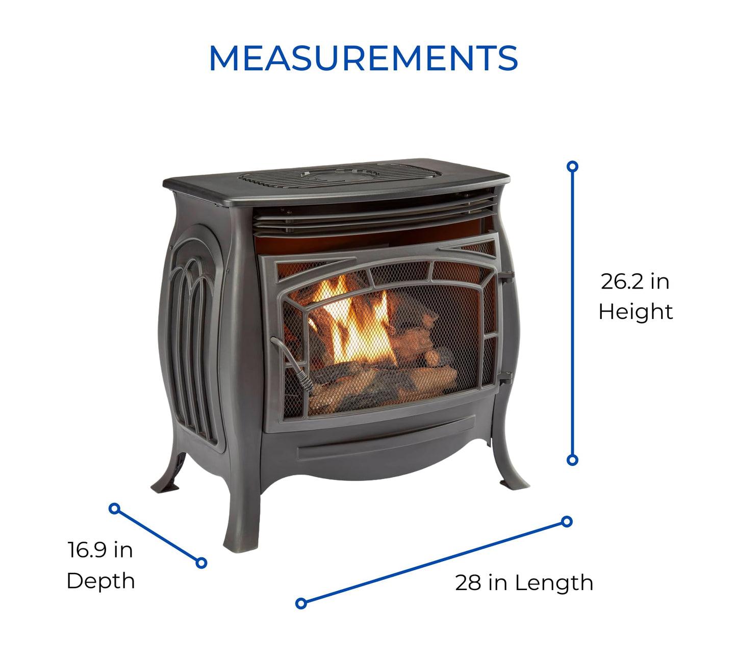 Ventless Dual Fuel Gas Stove with Remote Control