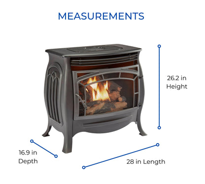 Ventless Dual Fuel Gas Stove with Remote Control