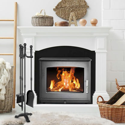Wrought Iron Fireplace Tool Set with Stand