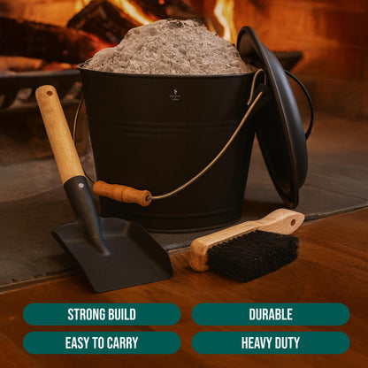 Coal and Ash Bucket with Handle and Lid
