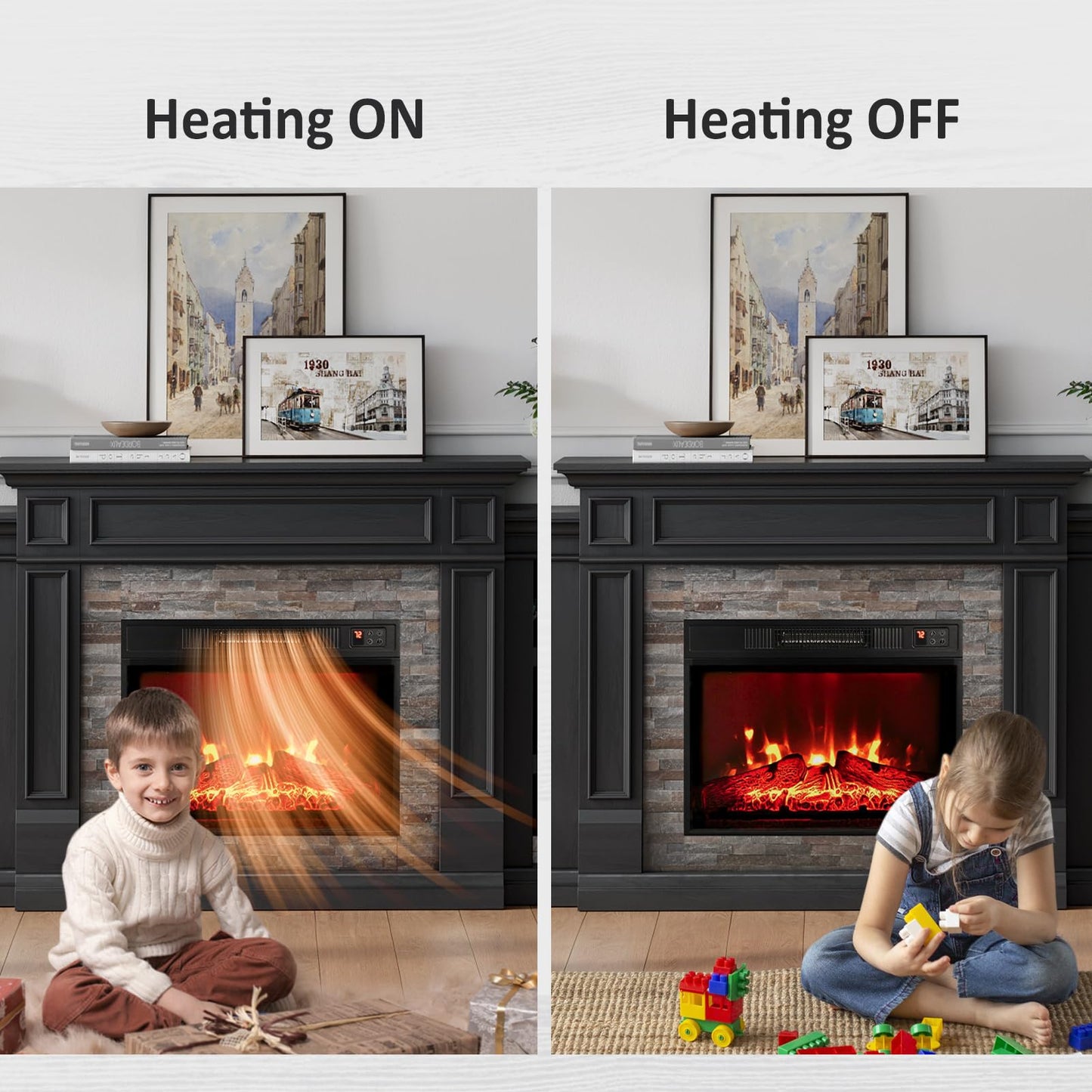 Electric Fireplace Mantel Surround Frame