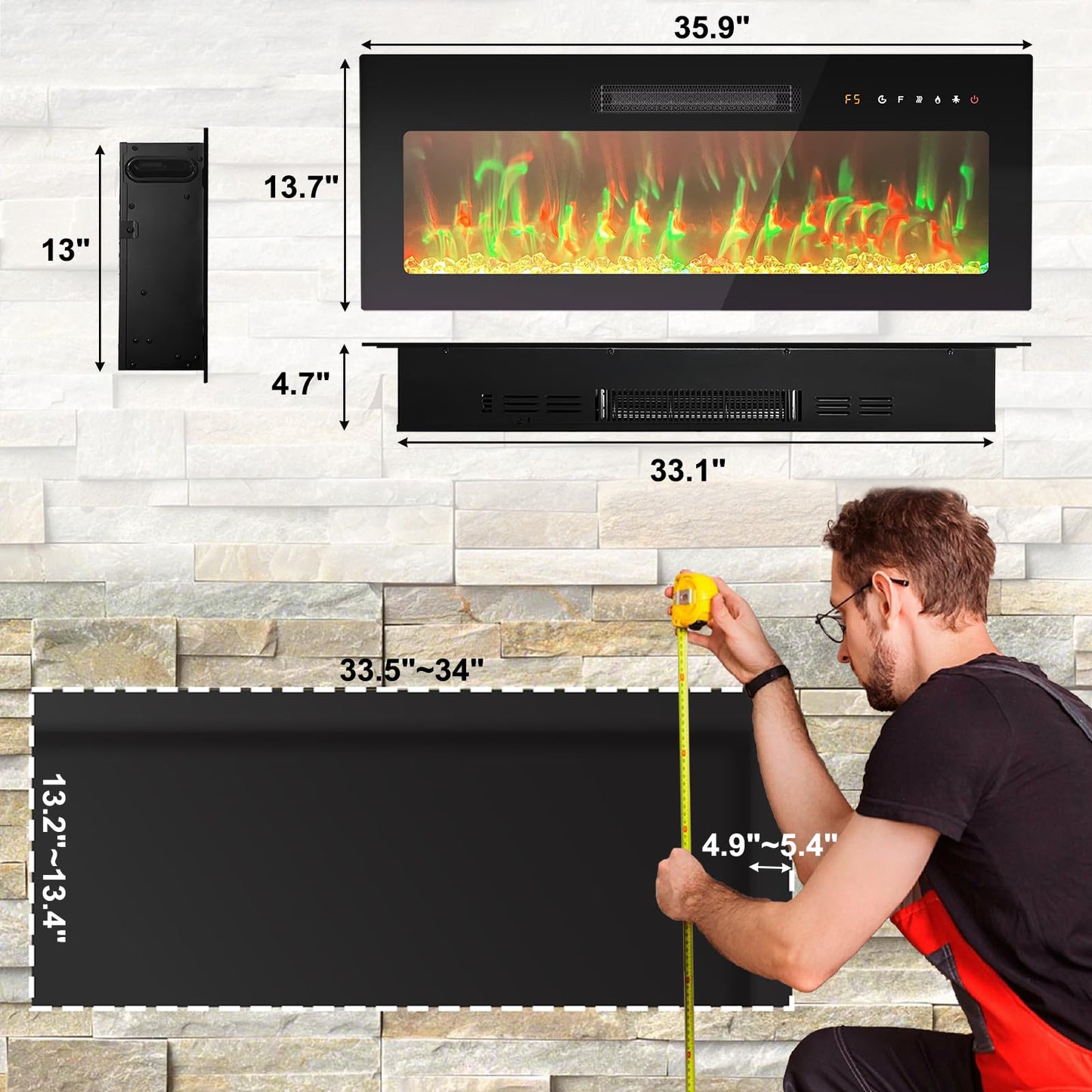 Rresyet SXFP04 Electric Fireplace