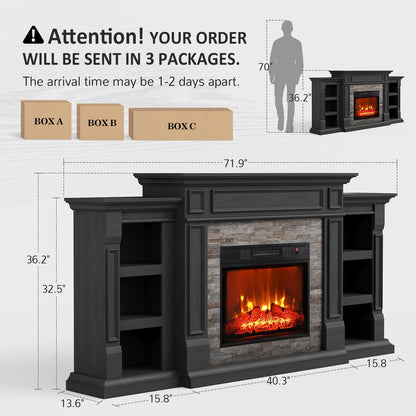 Electric Fireplace Mantel Surround Frame