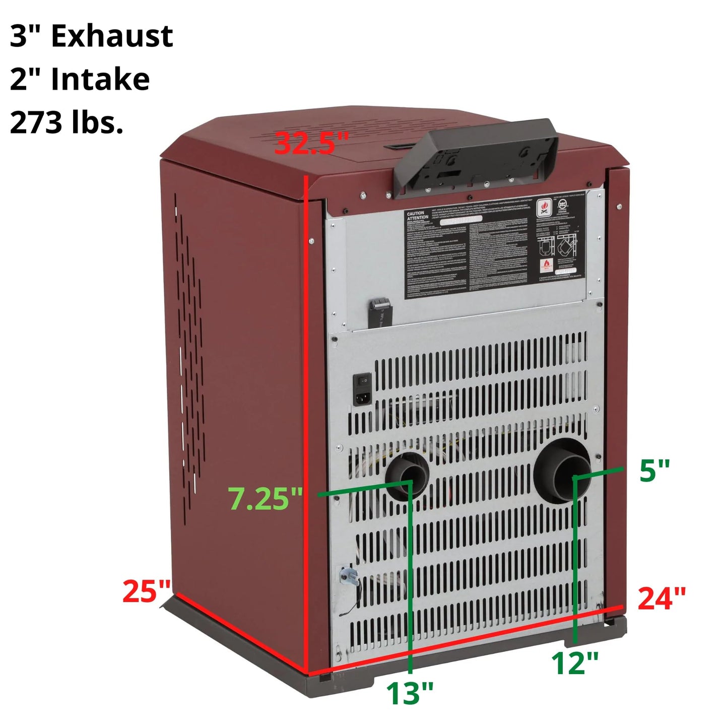 Pellet Stove with 55 lb Hopper for Large Spaces