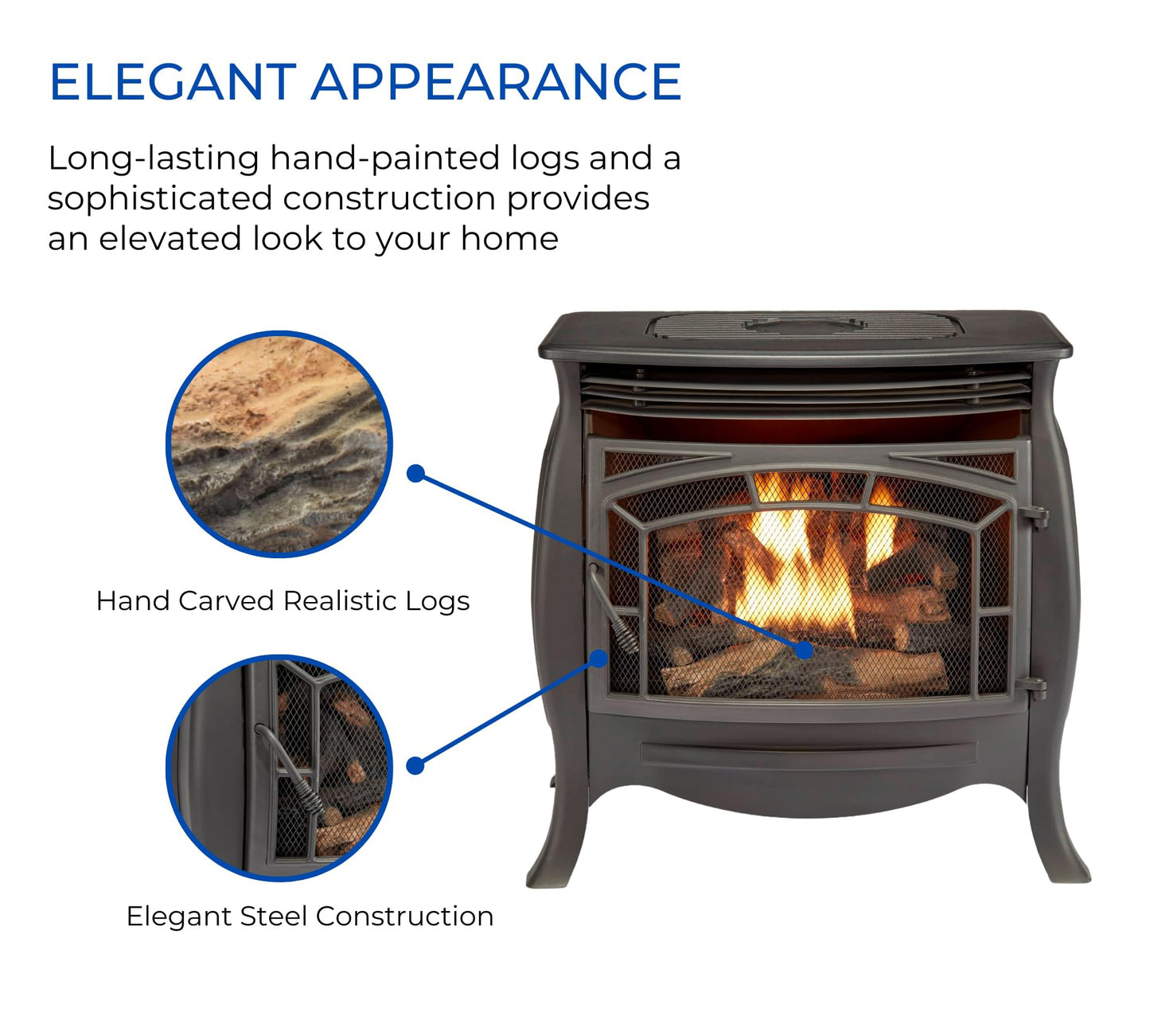 Ventless Dual Fuel Gas Stove with Remote Control