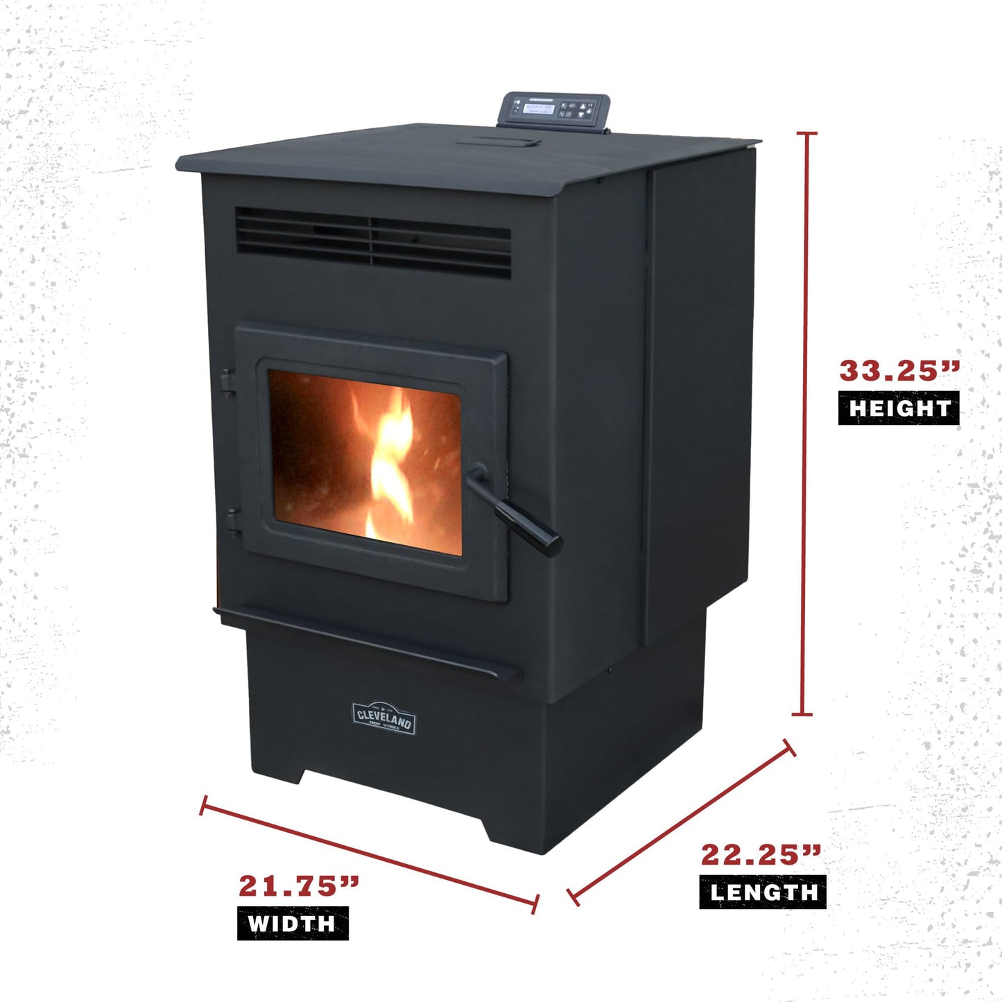 Medium Pellet Stove with 60 lb Hopper Capacity