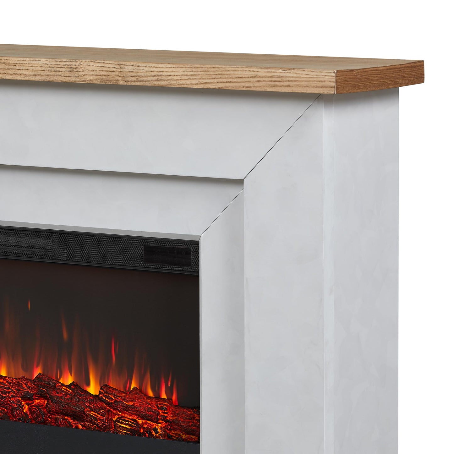 68" Electric Fireplace with Mantel and Remote Control