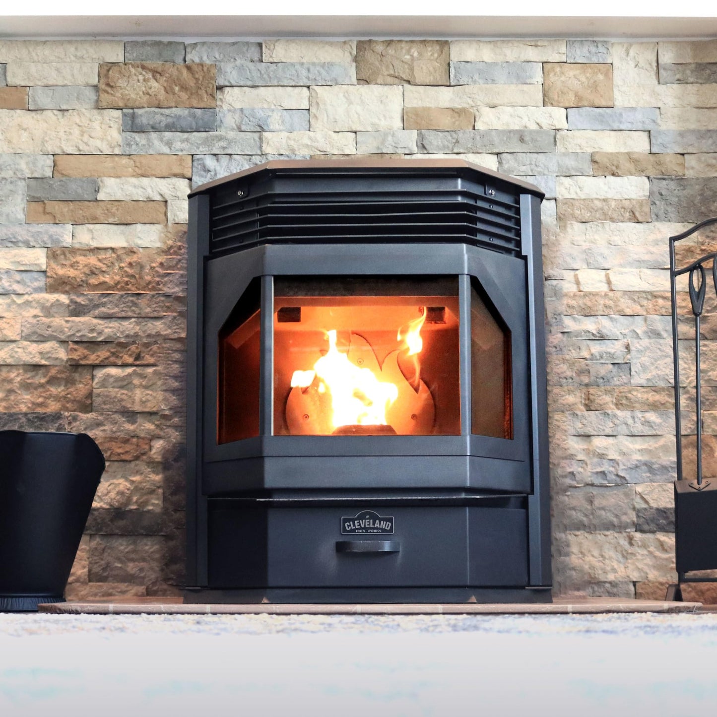Pellet Stove with 66 lb Hopper Capacity