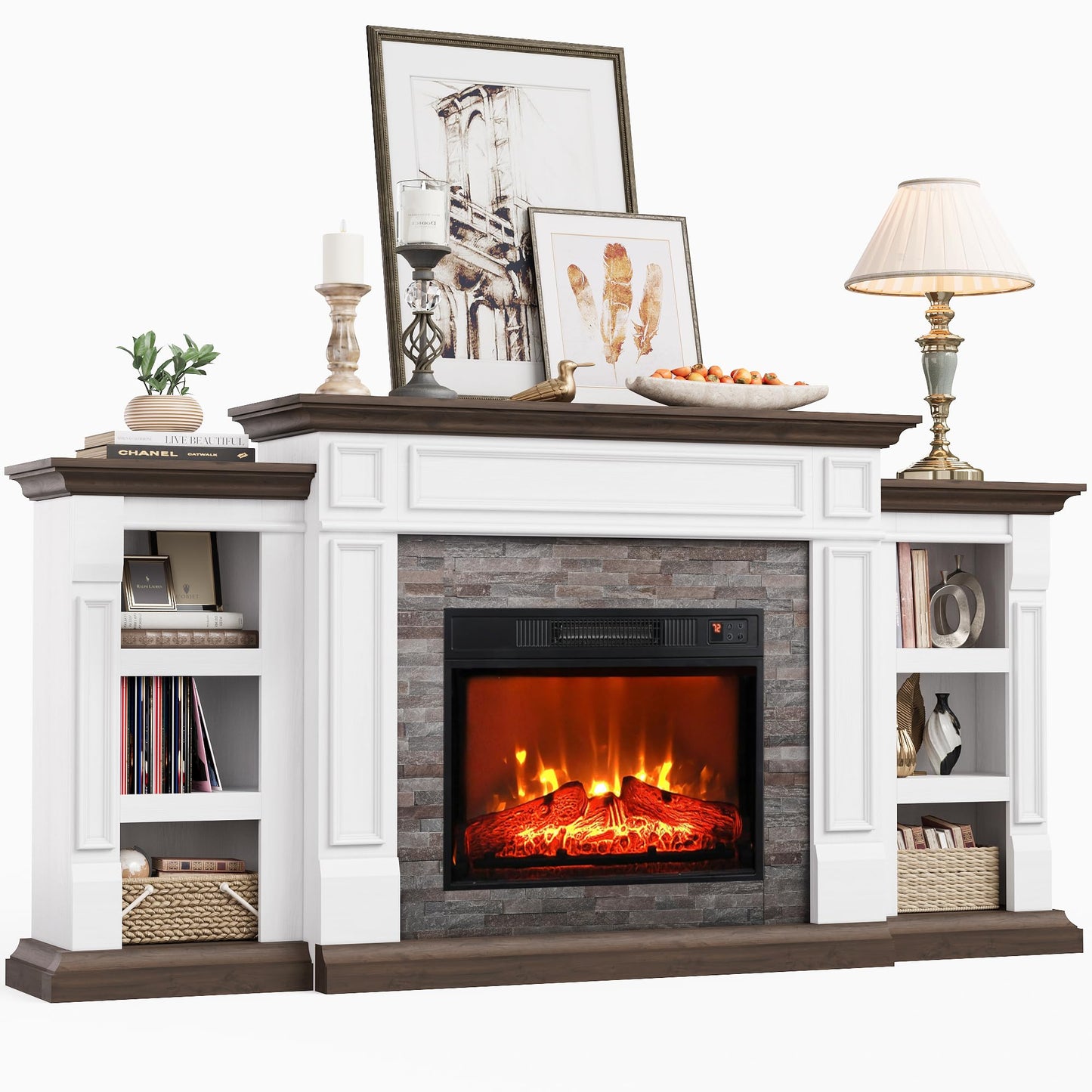 Electric Fireplace Mantel Surround Frame