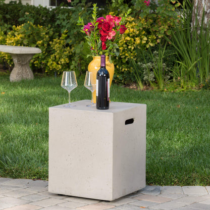 Outdoor Rectangular Fire Table with Tank Holder