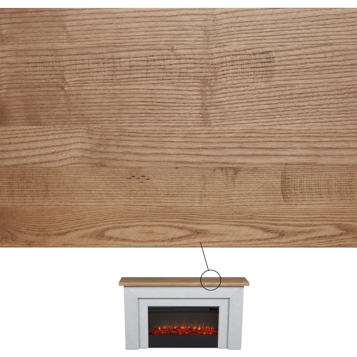 68" Electric Fireplace with Mantel and Remote Control